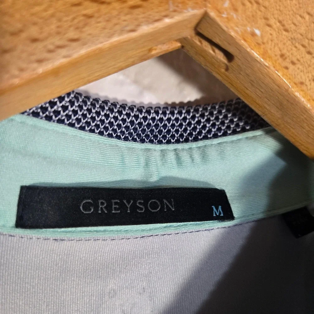 Greyson Skysail Golf Polo Shirt‎ Performance AOP Navy Country Club Medium Yacht